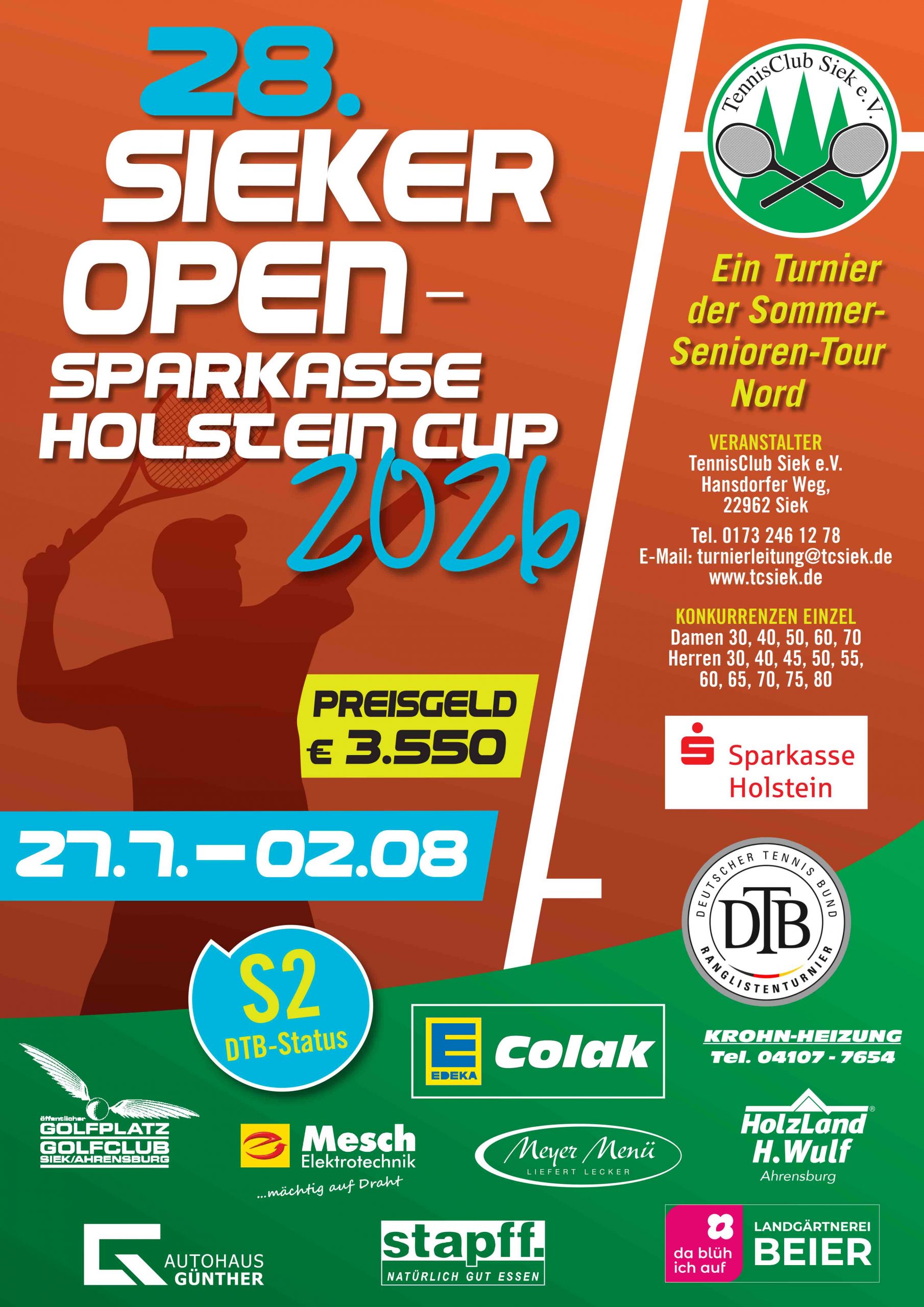 28. Sieker Open – Sparkasse Holstein Cup 2026
